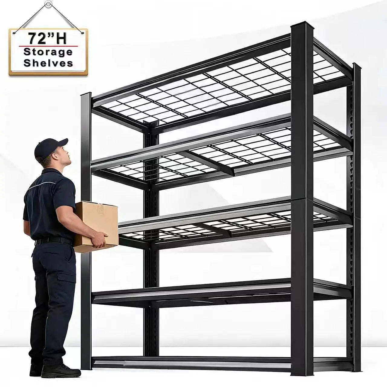 Commercial Grade Adjustable Metal Industrial Storage Shelving Rack