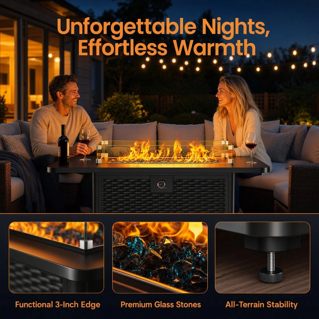 Premium Stainless Steel Propane Fire Pit Table For Patio