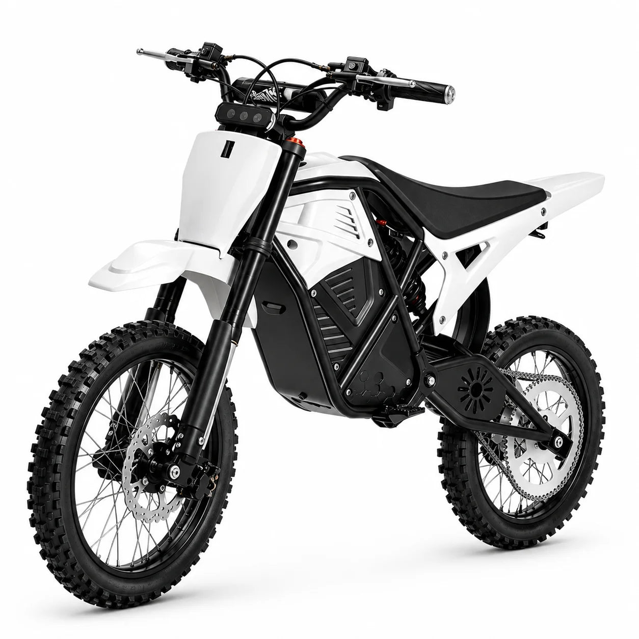 3000W Peak Power Electric Dirt Bike 48V 20.8Ah - 38MPH High Speed Off-Road E-Motorcycle with Dual Suspension & Dual Disc Brakes, 40-Mile Range, 3 Riding Modes