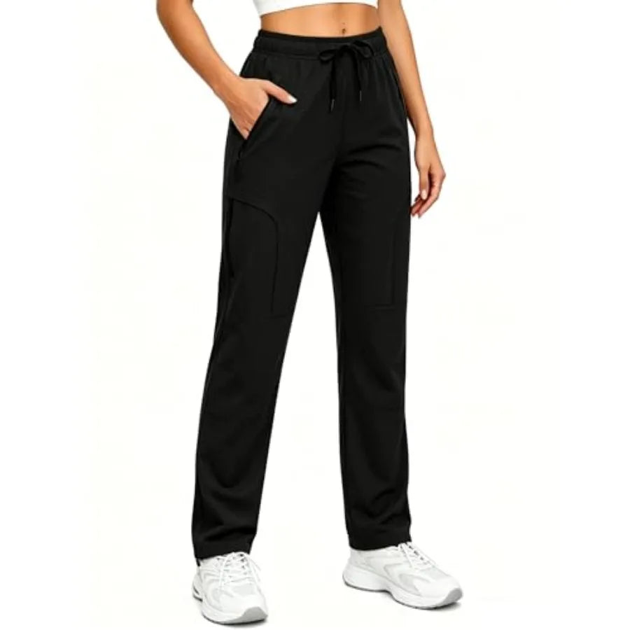 Lzzidou Women's UPF50 Hiking Cargo Pants, Water Resistant Quick Dry Stretch Pants with 5 Zip Pockets