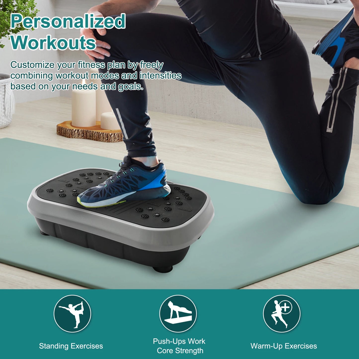 Full Body Vibration Plate Exercise Machine With Remote Control