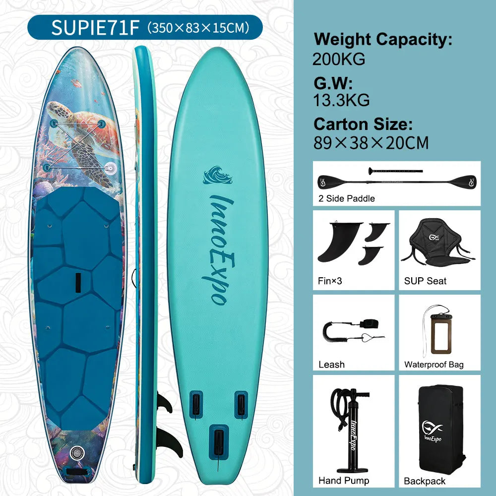 InnoExpo Inflatable Stand Up Paddle Board Non Slip Water Sport