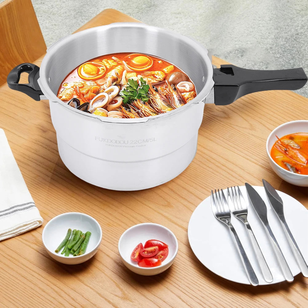 Aliilee Aluminum Alloy Pressure Cooker With Steaming Plate