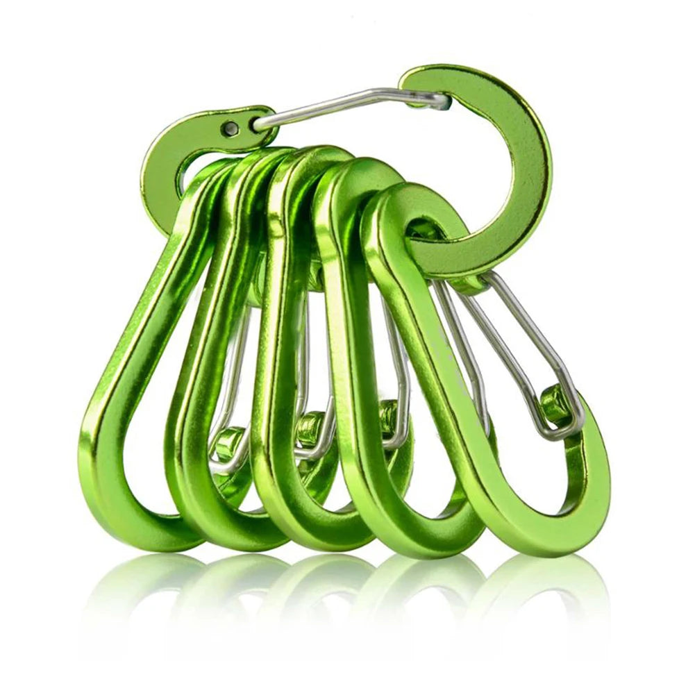 West Biking Multifunctional D Shape Carabiner Spring Snap Clip