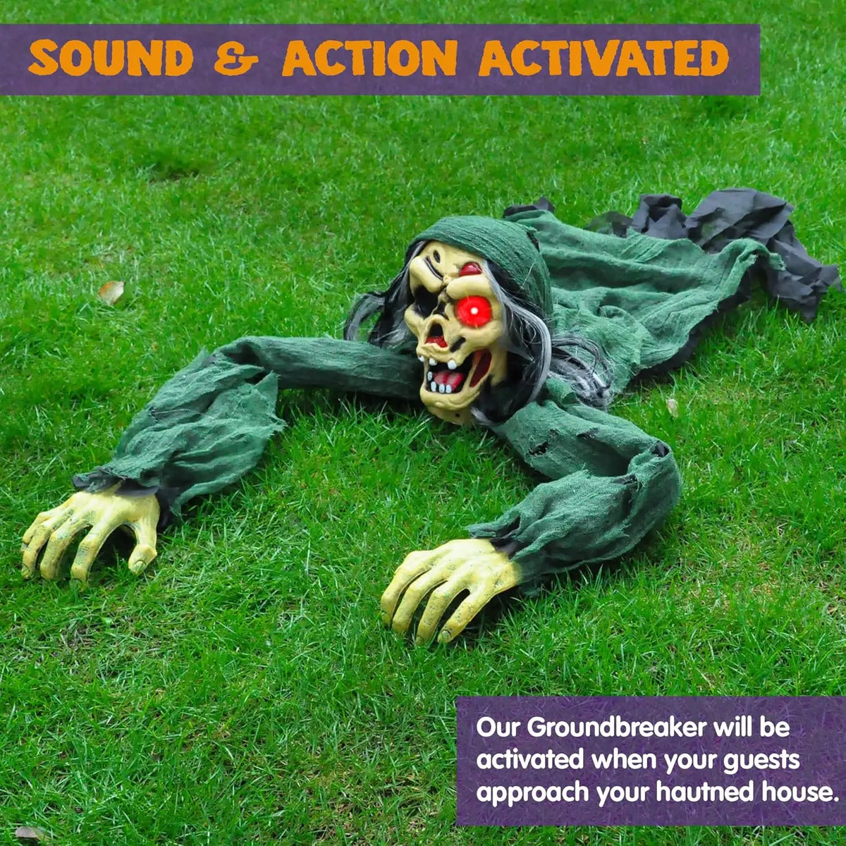Joyfy Halloween Zombie Groundbreaker Outdoor Graveyard Decoration