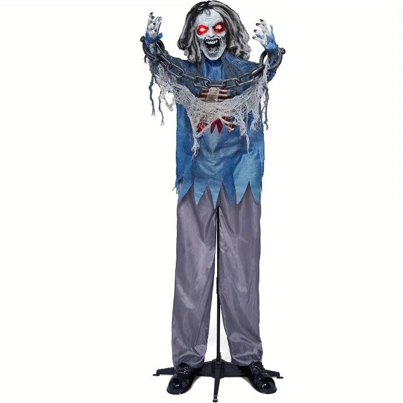 Joyfy Animatronic Zombie Halloween Standup Decoration Prop