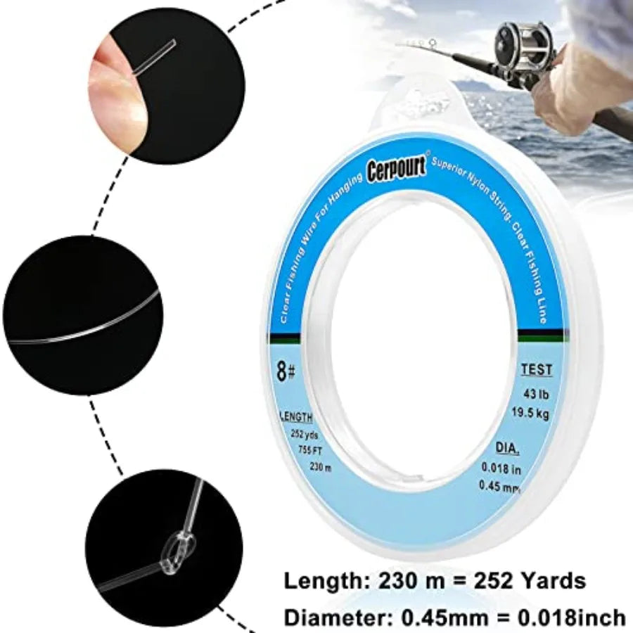 Nylon Monofilament Fishing Line For Hanging Crafts And Displays