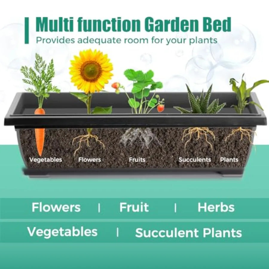 Raised Garden Planter Bed Tiered Planter Stand with 5 Boxes 25" Long*30" Wide*31" Tall Vertical Raised Garden Bed for Herbs Flo