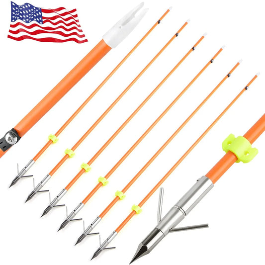 Premium Fiberglass Bowfishing Arrows For Outdoor Hunting