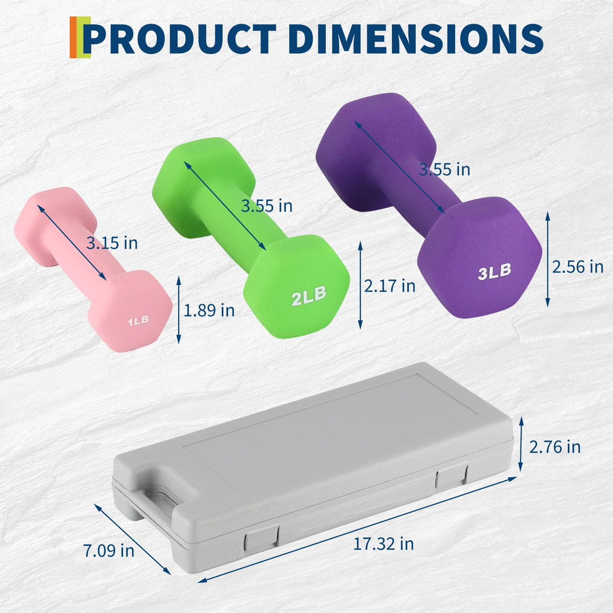 Amkui Neoprene Dumbbell Set With Storage Rack For Strength Training