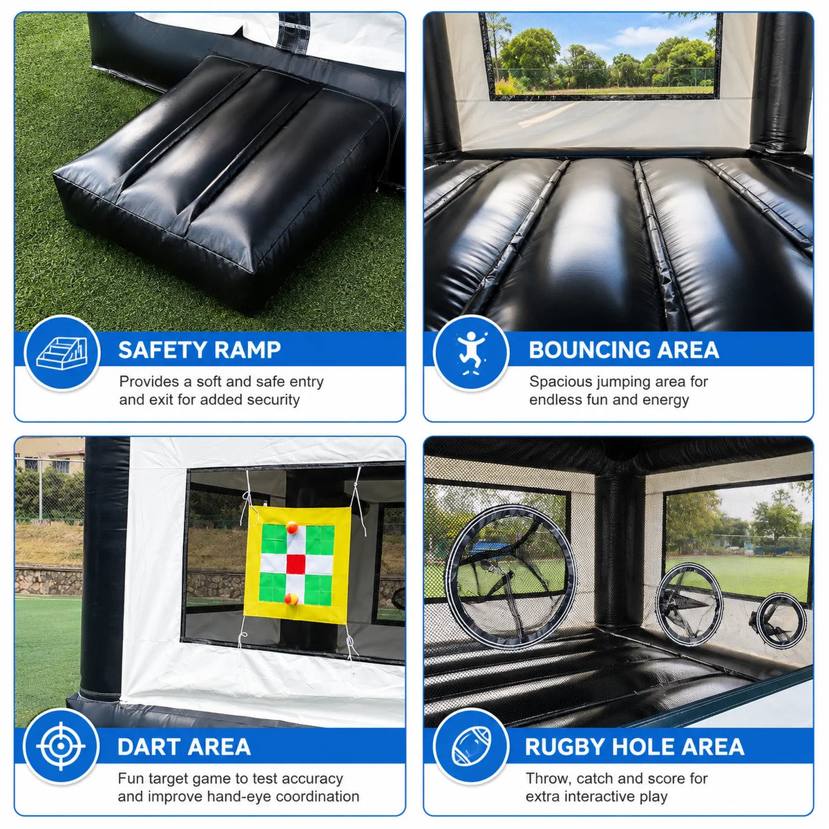 Commercial PVC Inflatable Bouncy Castle With Basketball Hoop For Kids