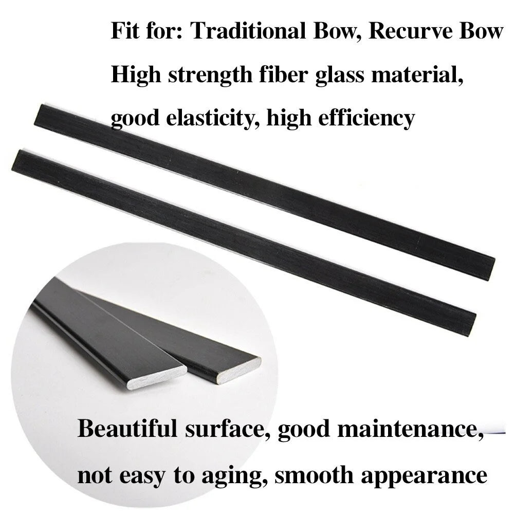 40lbs Fiberglass Bow Limbs Set High Toughness Fiberglass Laminated Limbs Universal DIY Replacement Accessory Fit Traditional Split Recurve Bow Adult Archery Practice Hunting Spare Parts