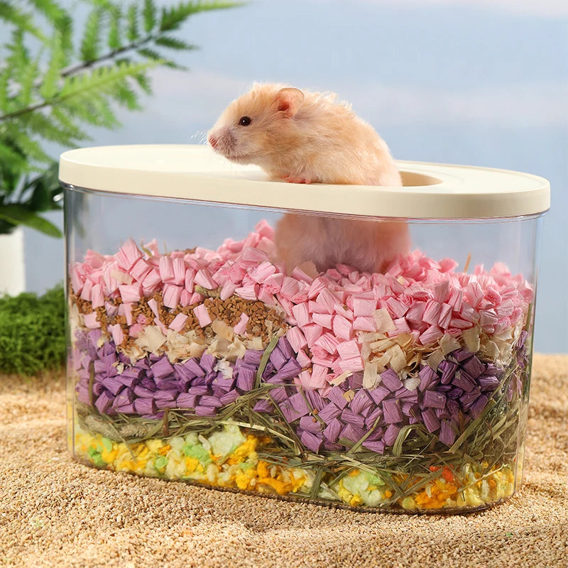 HiMISS Hamster Digging Bucket Acrylic Burrow Hideout Tunnel