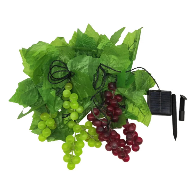 Solar Artificial Grape Vine Garland For Hanukkah And Passover Decor