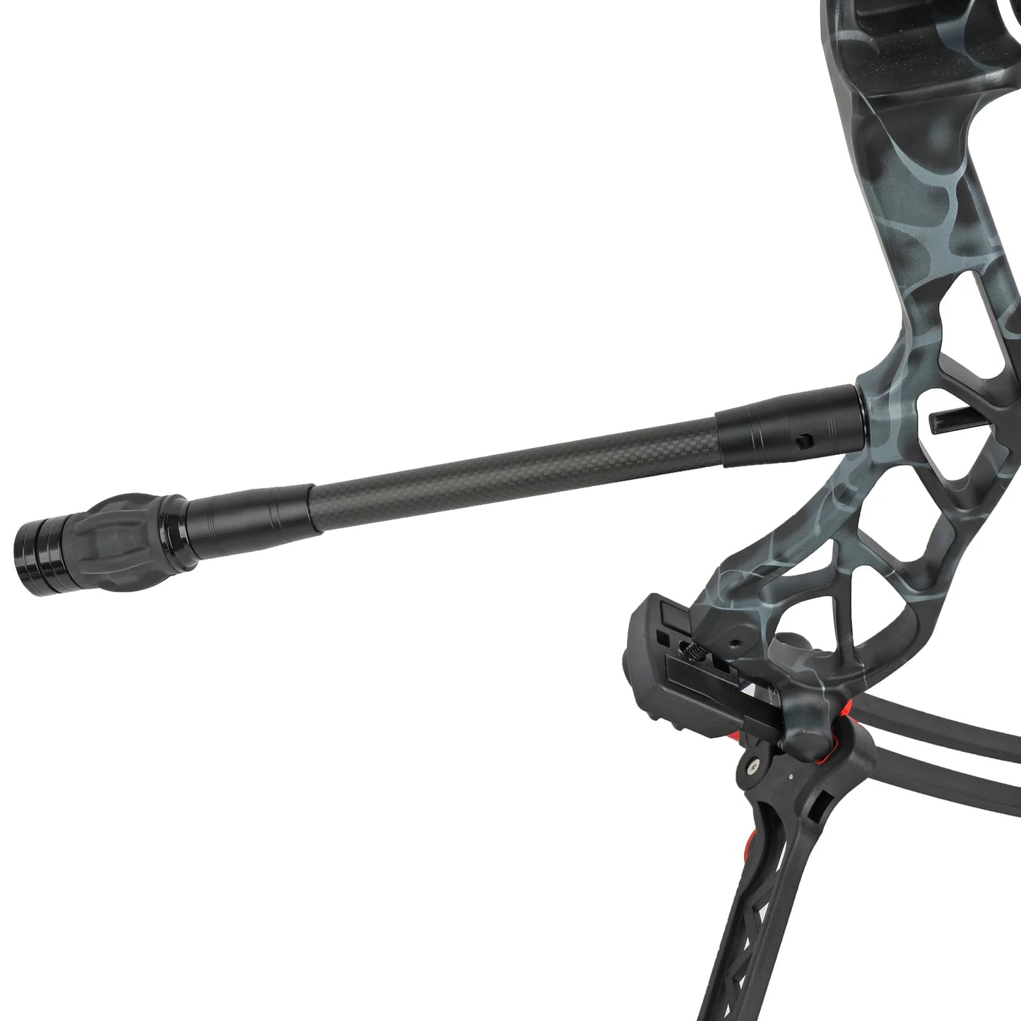 Archery Bow Stabilizer Balance Rod 6/8/10/12/15 Inch 3K Carbon Fibre Shock Absorber Damp for Compound Recurve Bow Accuracy