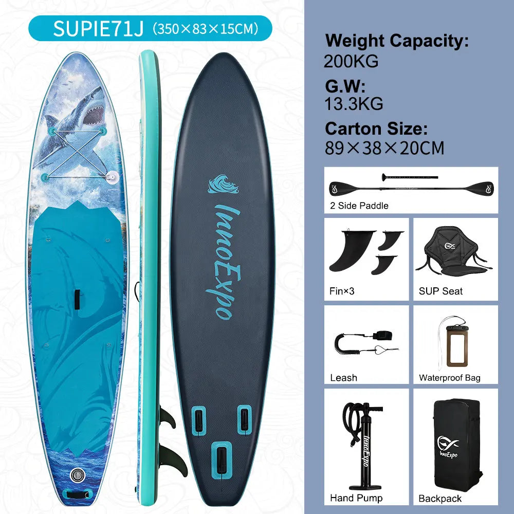 InnoExpo Inflatable Stand Up Paddle Board Non Slip Water Sport