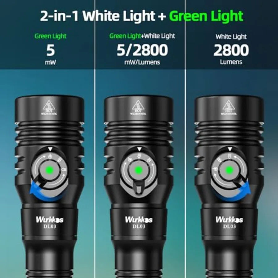 DL03 2800 Lumens Scuba Dive Light With Rechargeable Dual Beam