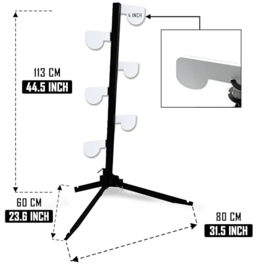 AR500 Dueling Tree Target Kit 4 x 1 4 Steel Paddle for.22 Rimfire Shooting Sports Competition and Training Applications