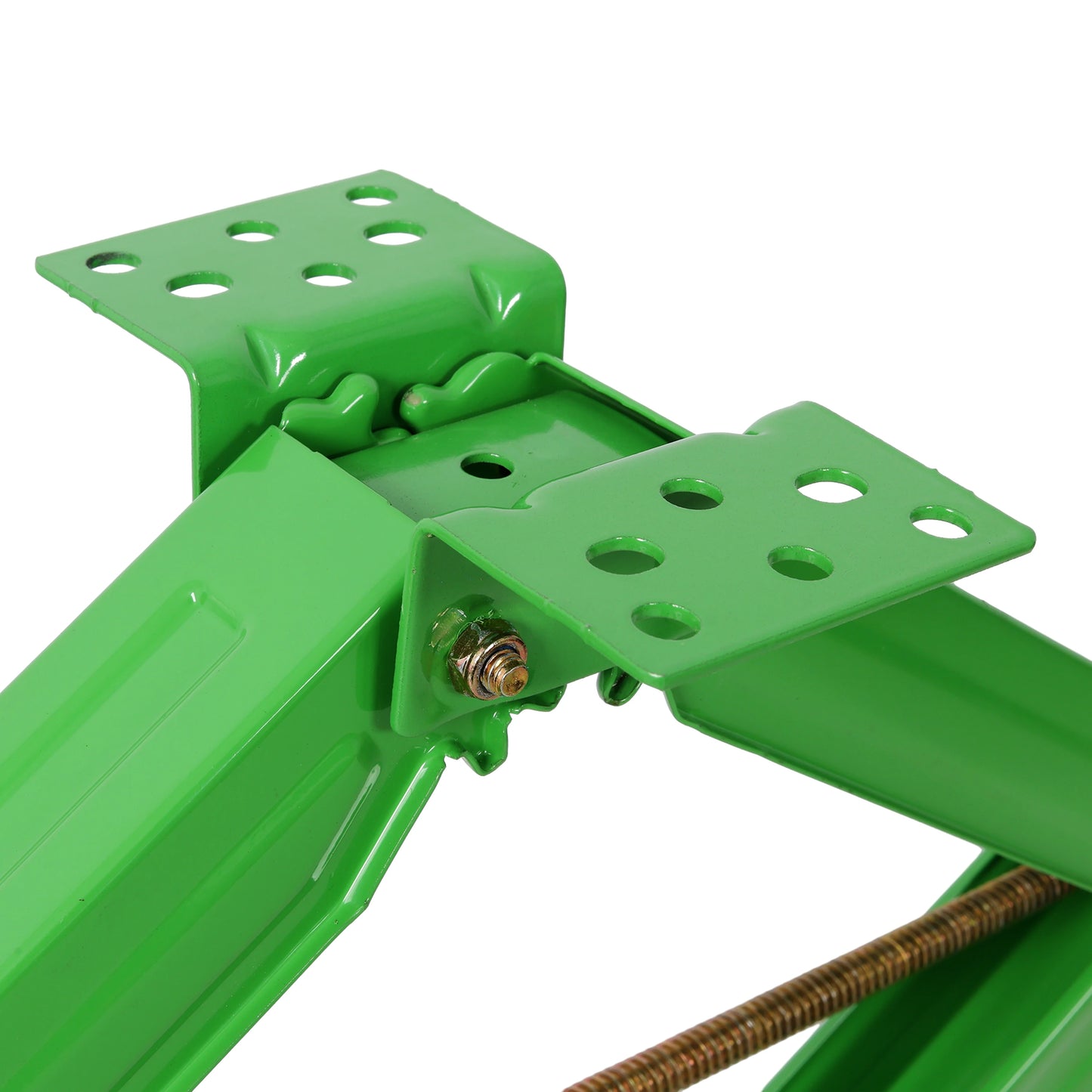 24" RV Scissor Stabilizer Jacks 5000 Lbs, Heavy Duty Trailer Leveling Jacks Set of 2, Universal Mount Camper Stabilizer with Crank Handle, Green