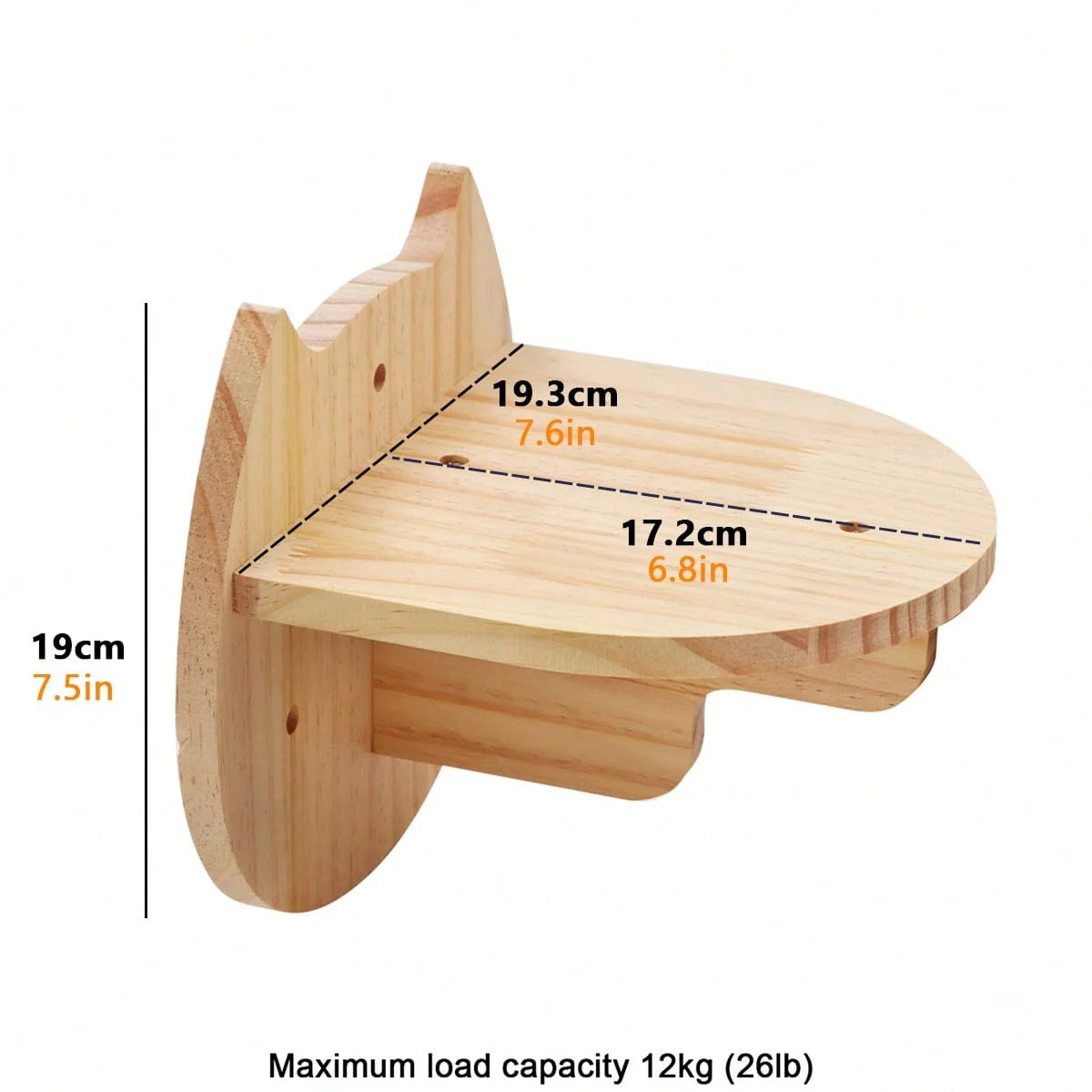 CWV Wall Mounted Cat Climbing Shelf Sisal Scratching Post