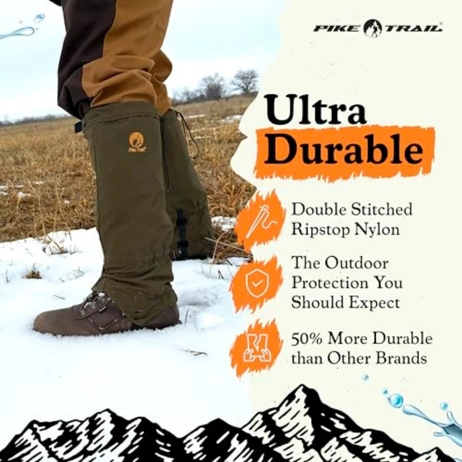 Adjustable Hiking Leg Gaiters for Hunting, Trekking, and Outdoor Protection