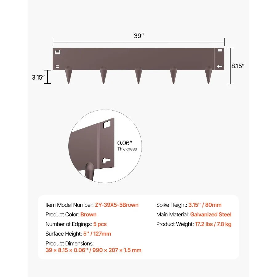 Bendable Steel Landscape Edging For Rust Resistant Garden Borders