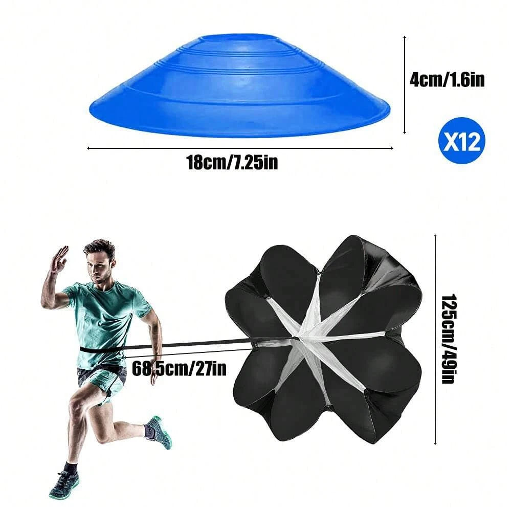Gkhmnew Speed Agility Training Set With Ladder Cones And Parachute