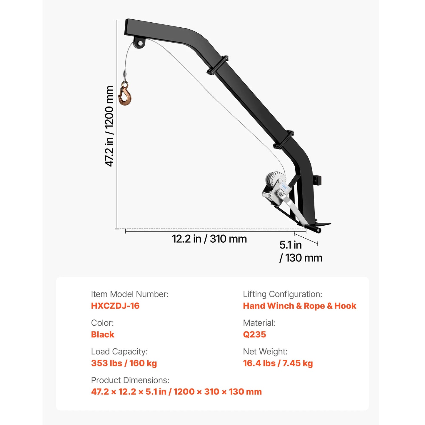 SucceBuy Tree Mounted Deer Hoist With Ratchet Strap Hunting Winch