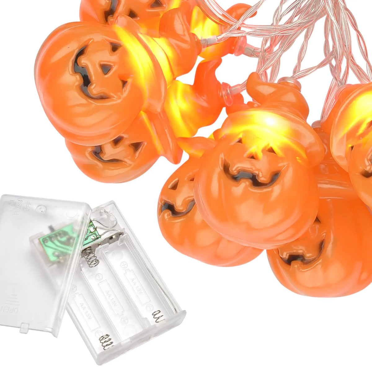 Halloween Pumpkin Fairy String Lights For Outdoor Decorations