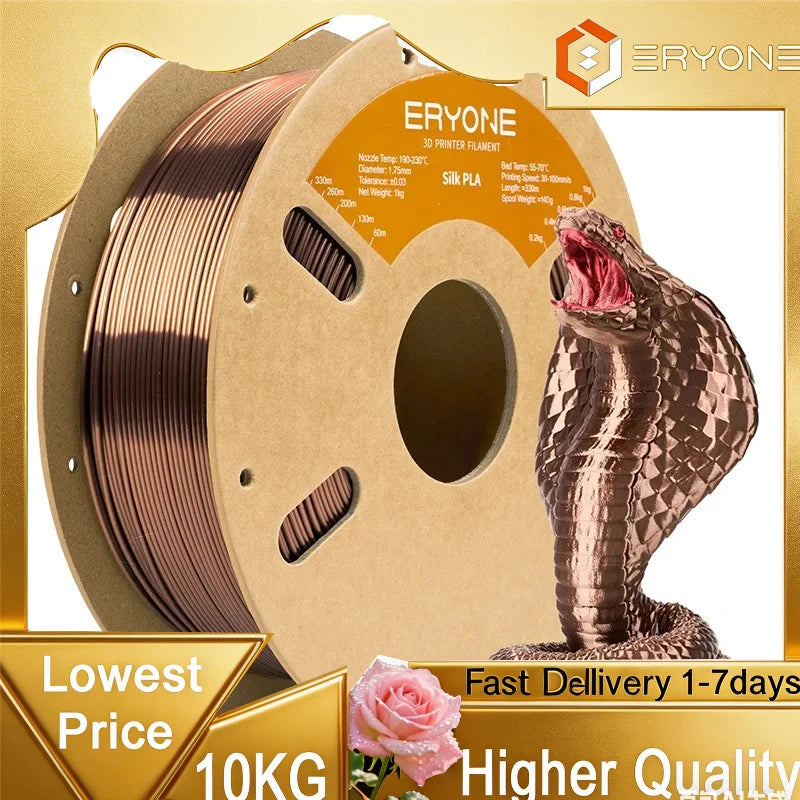 Eryone Silk PLA 3D Printer Filament Premium Shiny Finish