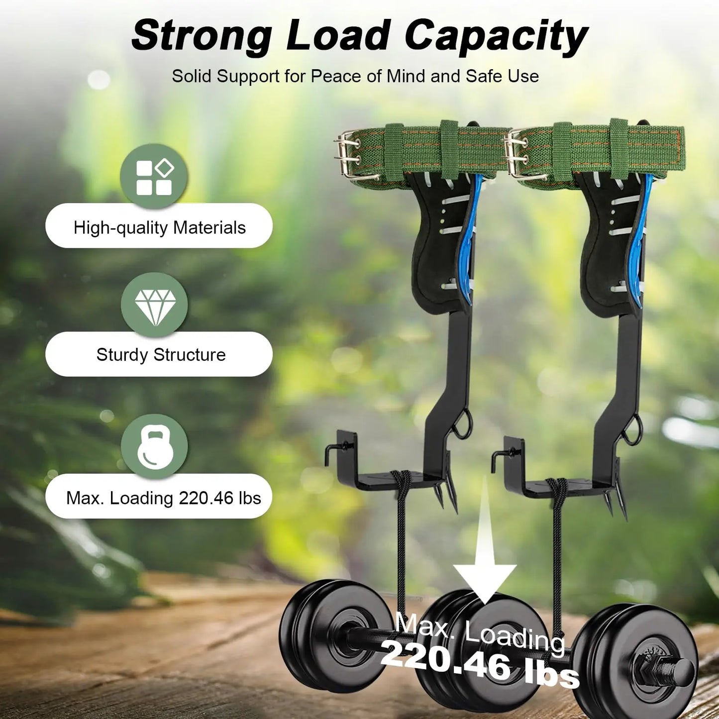 Professional Tree Climbing Tools Kit With Safety Belt And Ropes