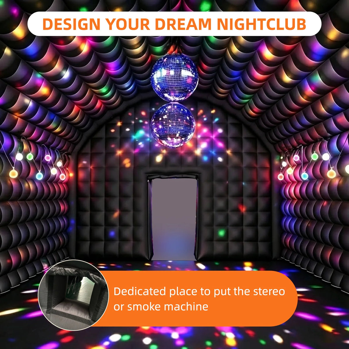 Large Outdoor Inflatable Cube Tent For Parties And Nightclubs