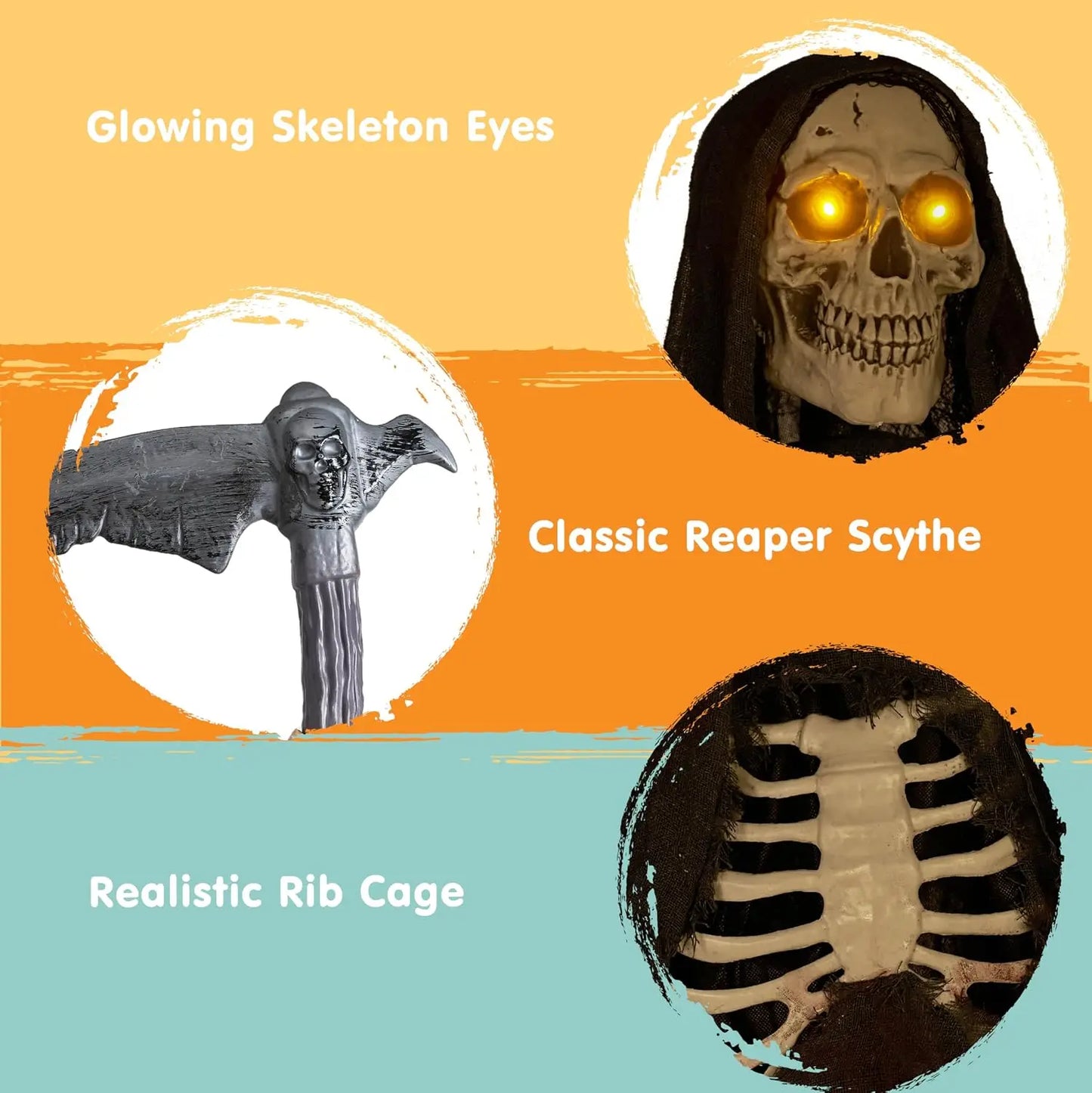 Joyfy Animated Flying Grim Reaper Halloween Garden Decor