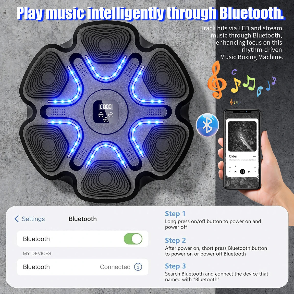 Smart Bluetooth Boxing Training Equipment With Gloves