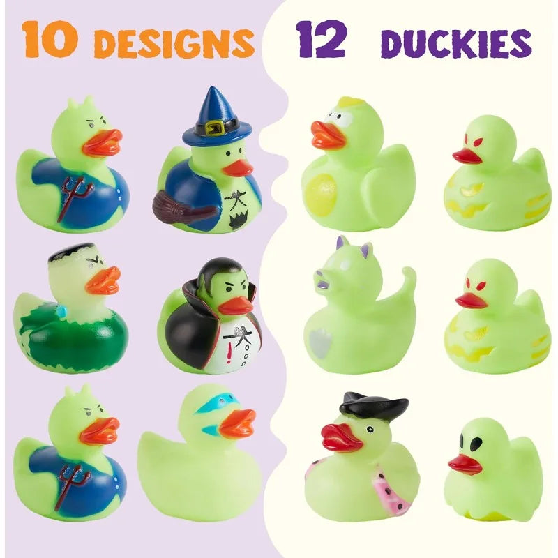 Joyfy Halloween Glow In The Dark Rubber Duck Bath Toys