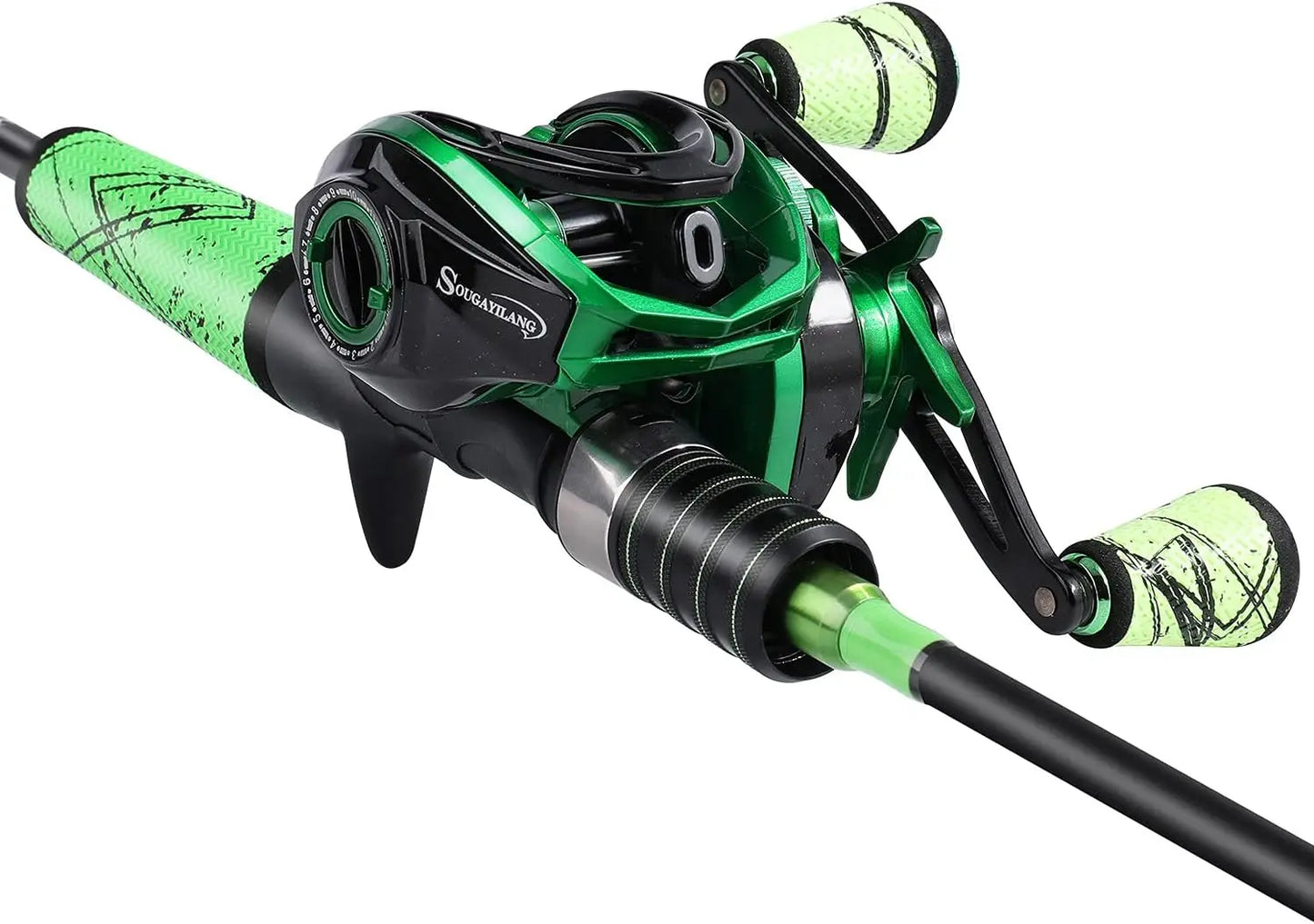 Medium Fast Carbon Fiber Baitcasting Fishing Rod And Reel Combo