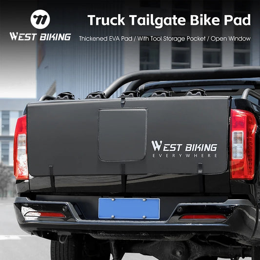 WEST BIKING Bike Tailgate Pad Pickup Truck Tailgate Protection Pad With Fixing Strap Hold 2-5 Bicycles Truck Carrier Accessories
