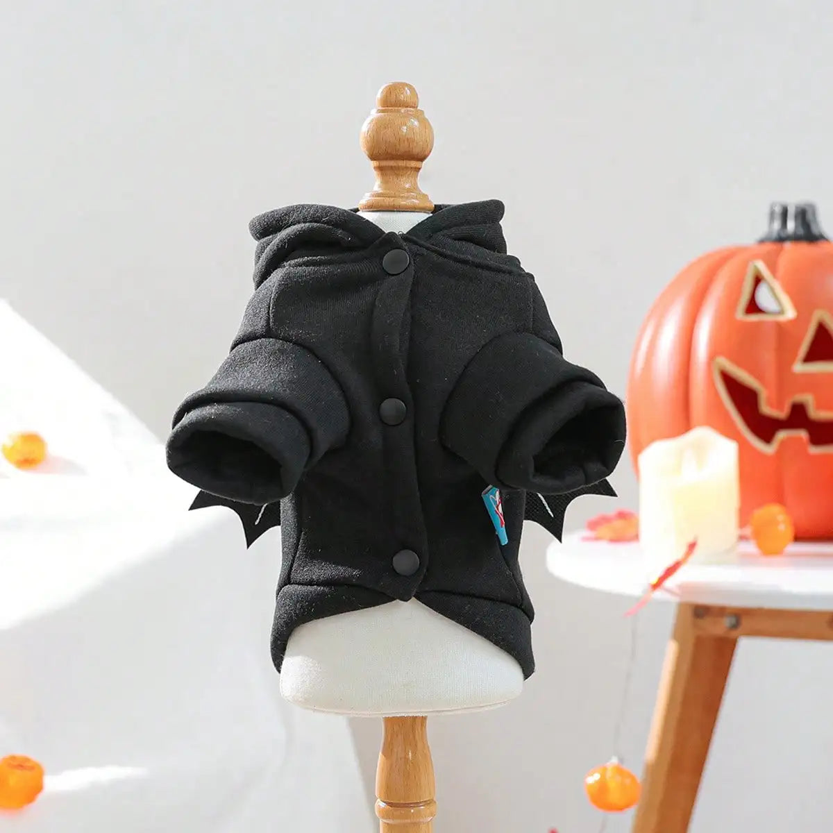Funny 3D Bat Wings Dog Halloween Costume Holiday Hoodie