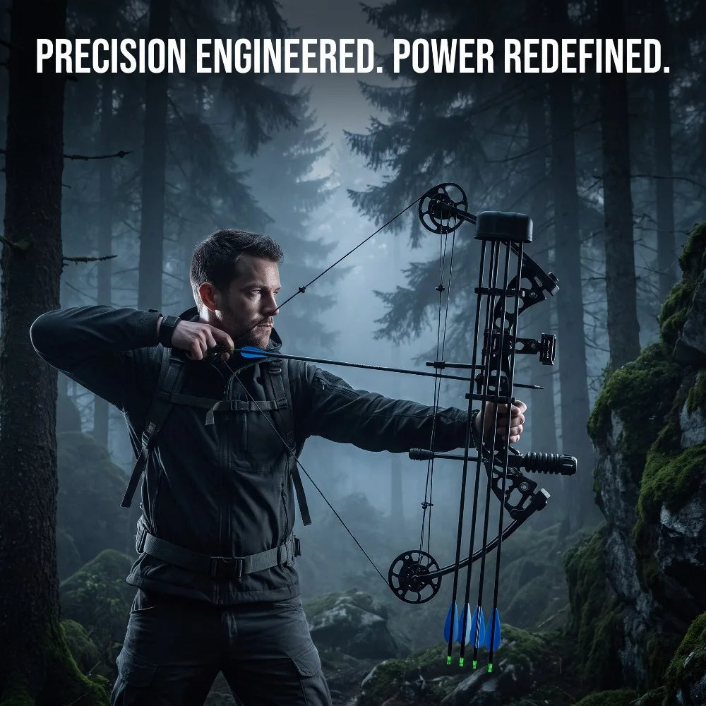 Dual Purpose Compound Bow Set Steel Arrow Ball Target Hunting