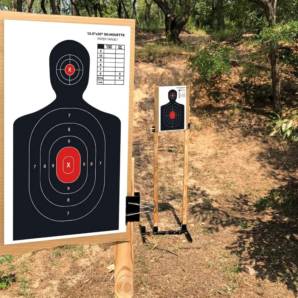 10PCS Large 14x22 Inches Paper Shooting Targets for Practice at Indoor Outdoor Range, Perfect for Handgun Pistol Rifle Training and Airgun Pellet Gun BB Gun, High Visibility Design for Precision and Accuracy Improvement,