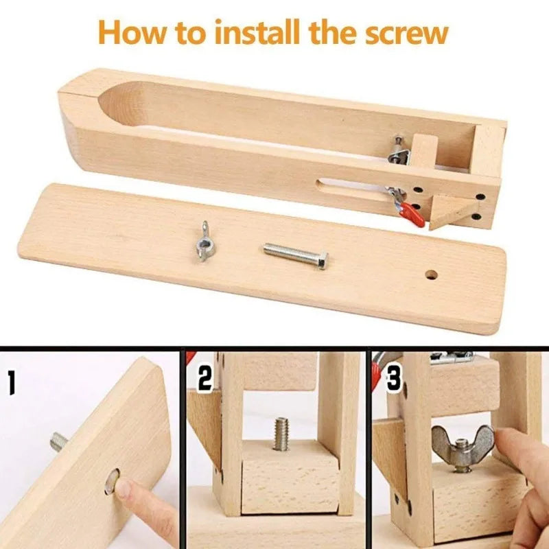 Wooden Leather Stitching Pony Workstation For Diy Hand Sewing