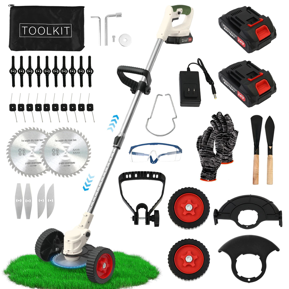 Cordless 21V Three In One Grass Trimmer Lawn Mower Edger