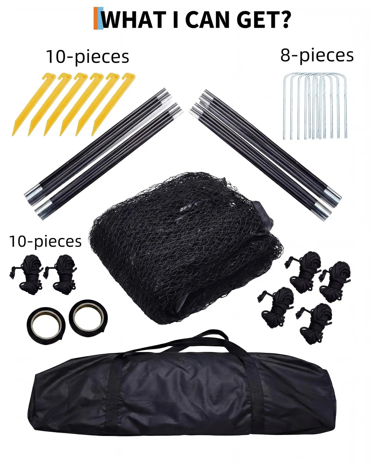 33Ft/22Ft Baseball Batting Cage, Baseball Training Equipment Netting Cages, with Frame & Net – Practice Hitting, Pitching & Golf in Backyard or Field