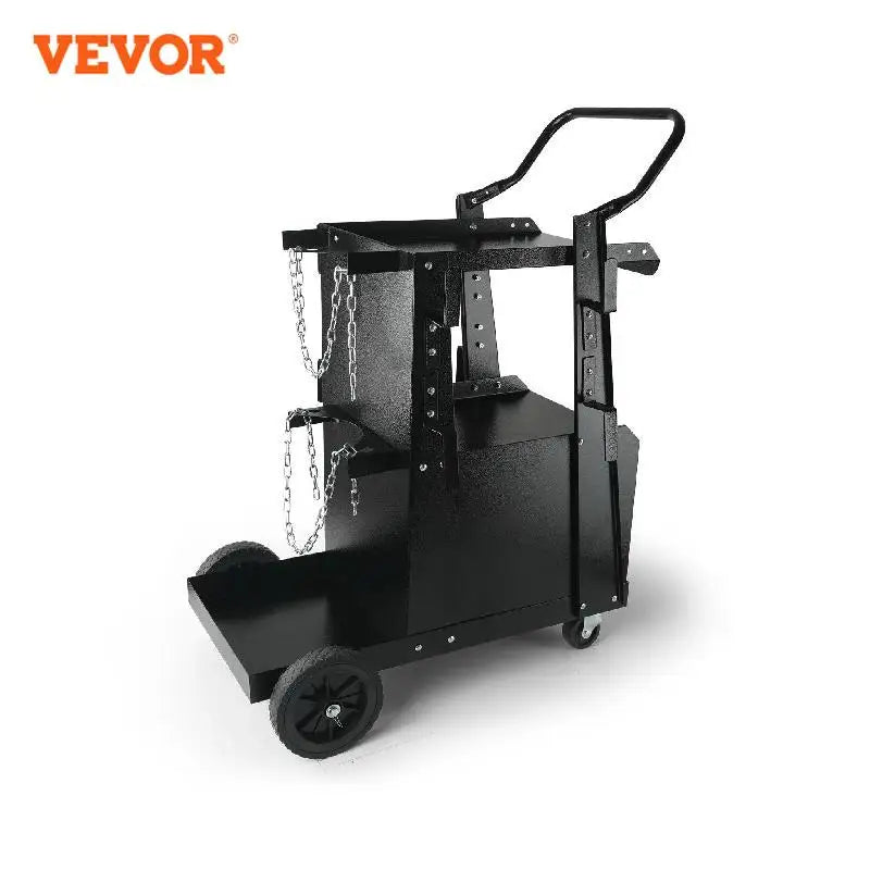 Heavy Duty Steel Welding Cart With Lockable Gas Cylinder Storage