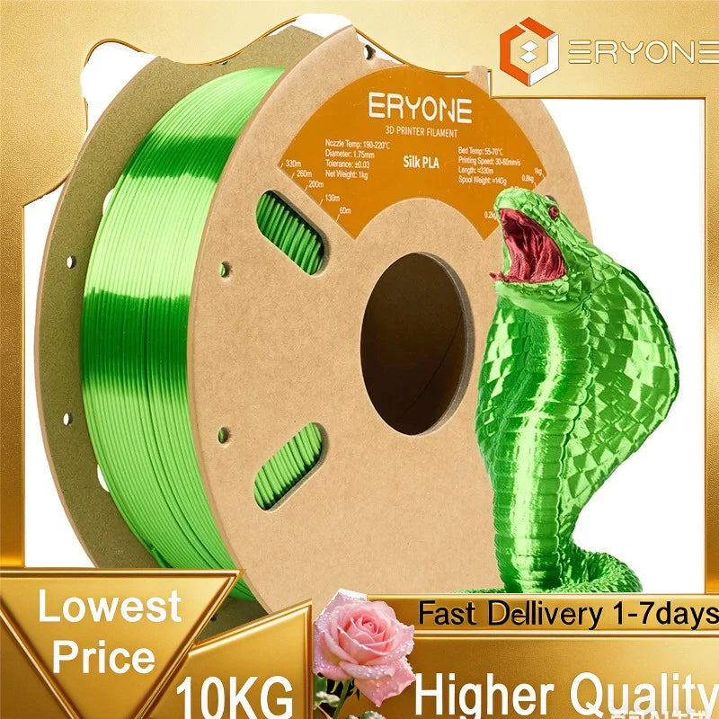 Eryone Silk PLA 3D Printer Filament Premium Shiny Finish