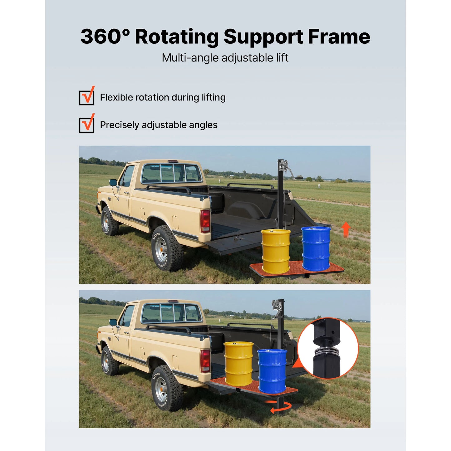 SucceBuy Foldable Hitch Deer Hoist With Portable Lifting Platform