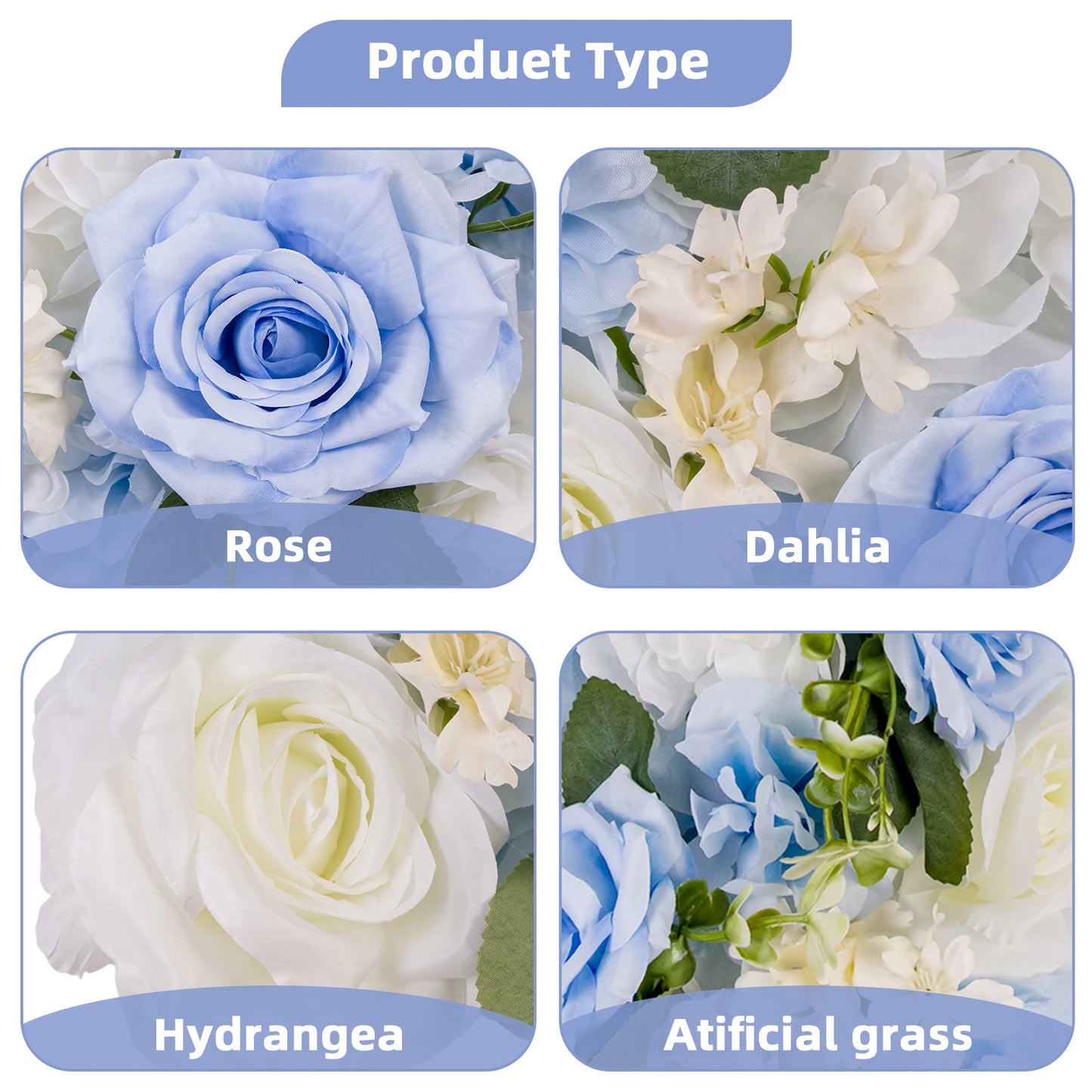 HiMISS Artificial Flower Garland For Wedding Arch And Party Decor