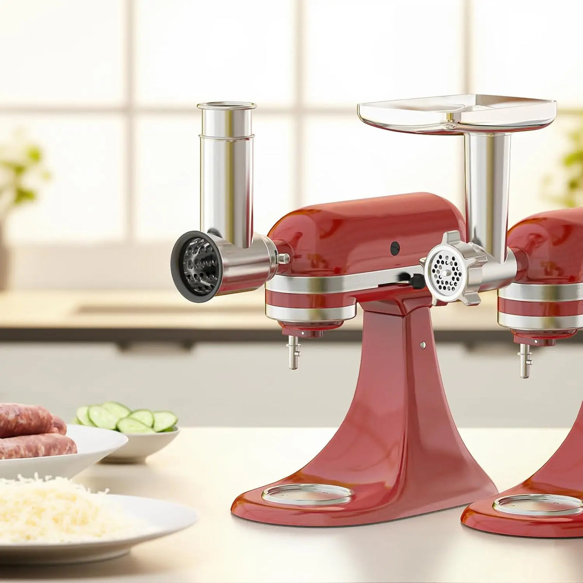 KitchenAid Stainless Steel Meat Grinder And Cheese Grater Set