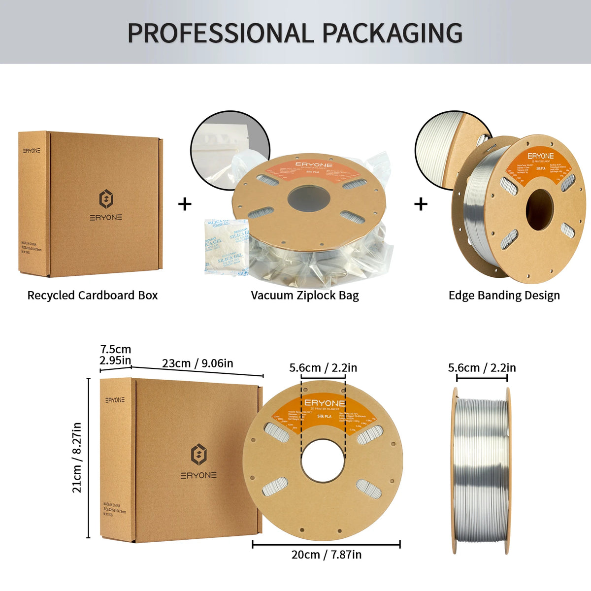 Eryone Professional Grade Silk PLA 3D Printer Filament