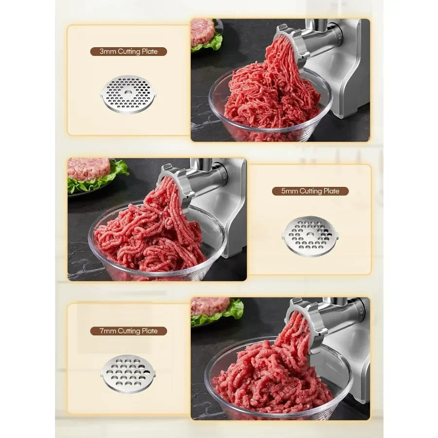 Heavy Duty Electric Meat Grinder With Sausage Stuffer And Plates